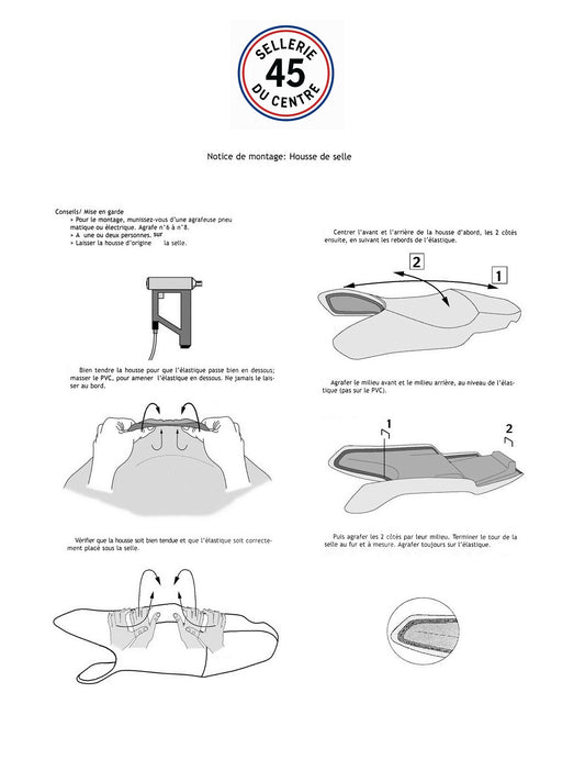 Notice de montage housse confort